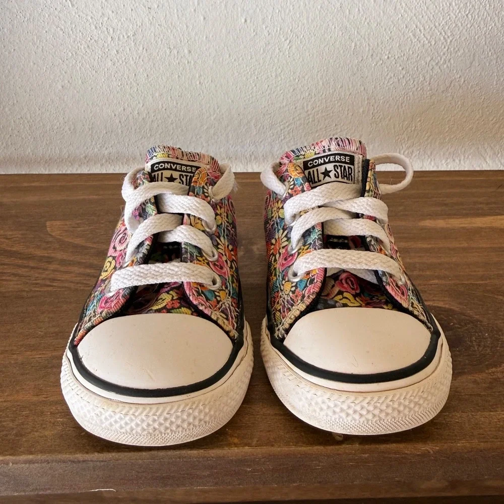 Converse All Star Floral Low Top Sneakers Toddler Girls‎ Size 5 Multicolor